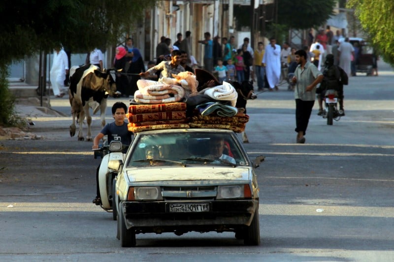 Les combats autour de la province syrienne d'hama ont fait 100.000 deplaces