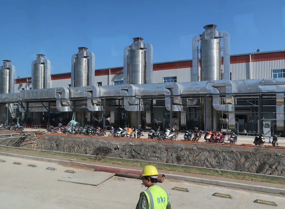 Une usine a ningde, en chine