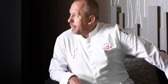 Franck Putelat, chef doublement étoilé (restaurant le Parc à Carcassonne) qui signe la carte du nouvel établissement nîmois.
