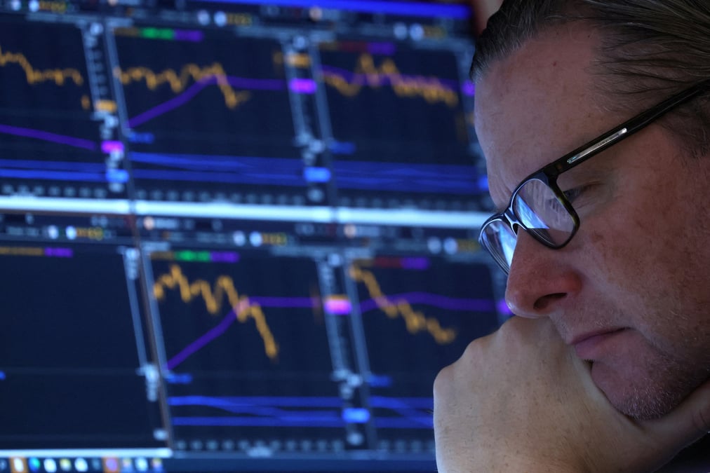 Un trader a la bourse de new york (nyse)