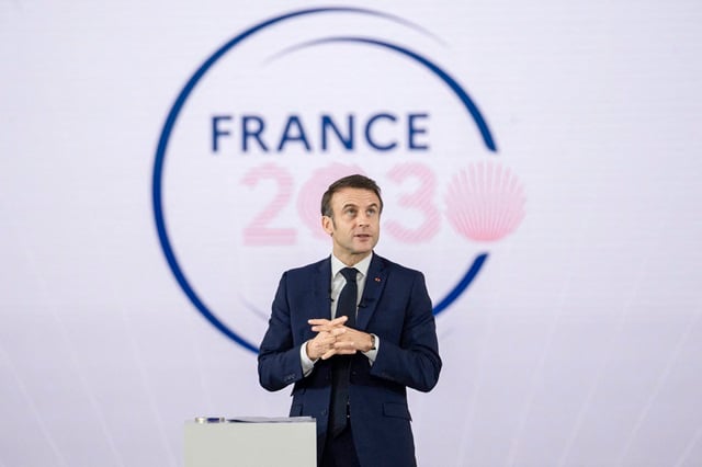 Emmanuel Macron lors d'une visite à Toulouse en novembre dernier pour les deux ans de France 2030.