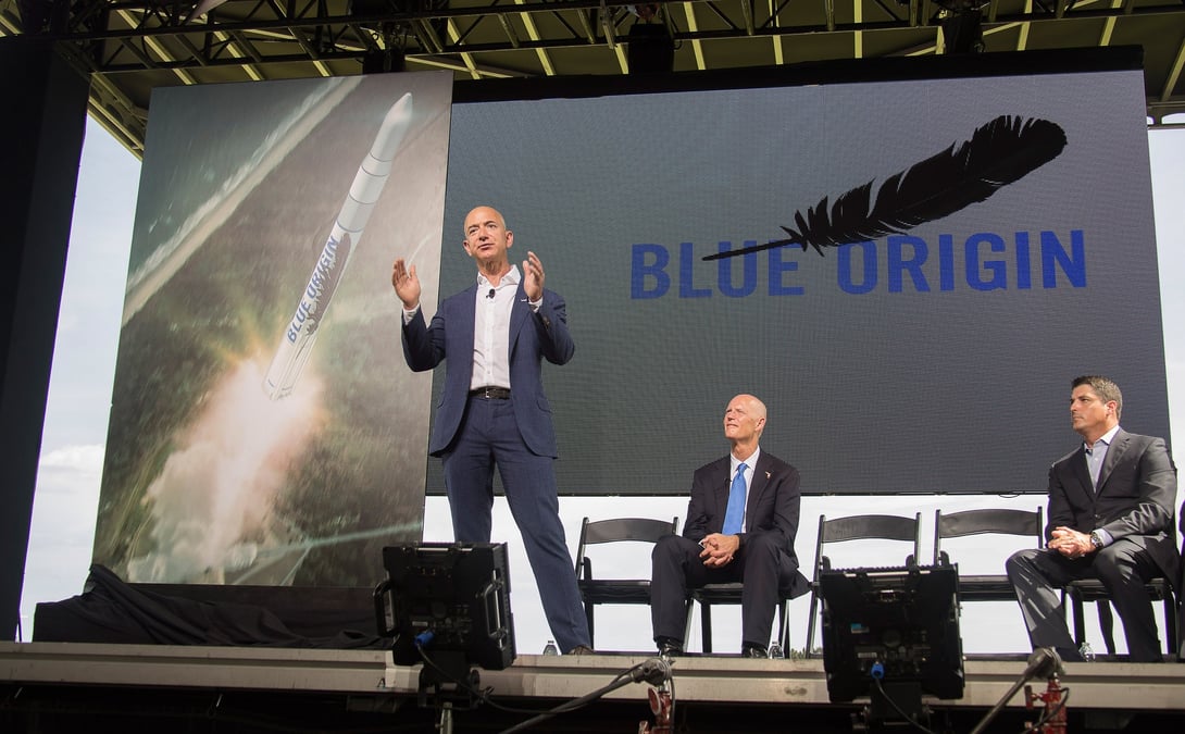 Bezos Blue Origin, Jeff Bezos, fusée Blue Origin, Donald Trump, Amazon, voyage spatial, Twitter, campagne présidentielle américaine, Etats-Unis, djihad, musulmans, attentats terroristes, Washington Post, optimisation fiscale, Washington Post,