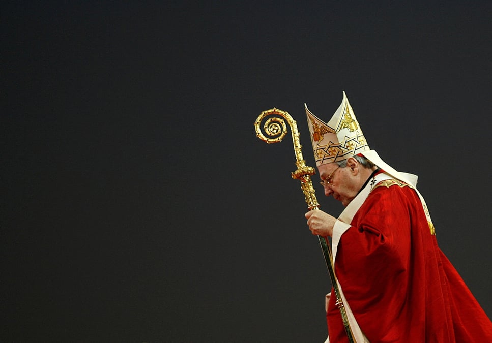 Le cardinal australien george pell celebrant la messe d'ouverture des journees mondiales de la jeunesse (jmj) a sydney