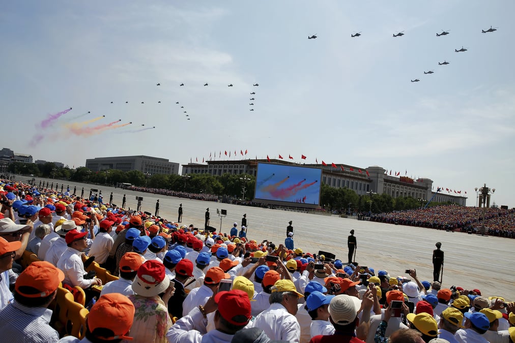 Parade militaire spectaculaire a pekin