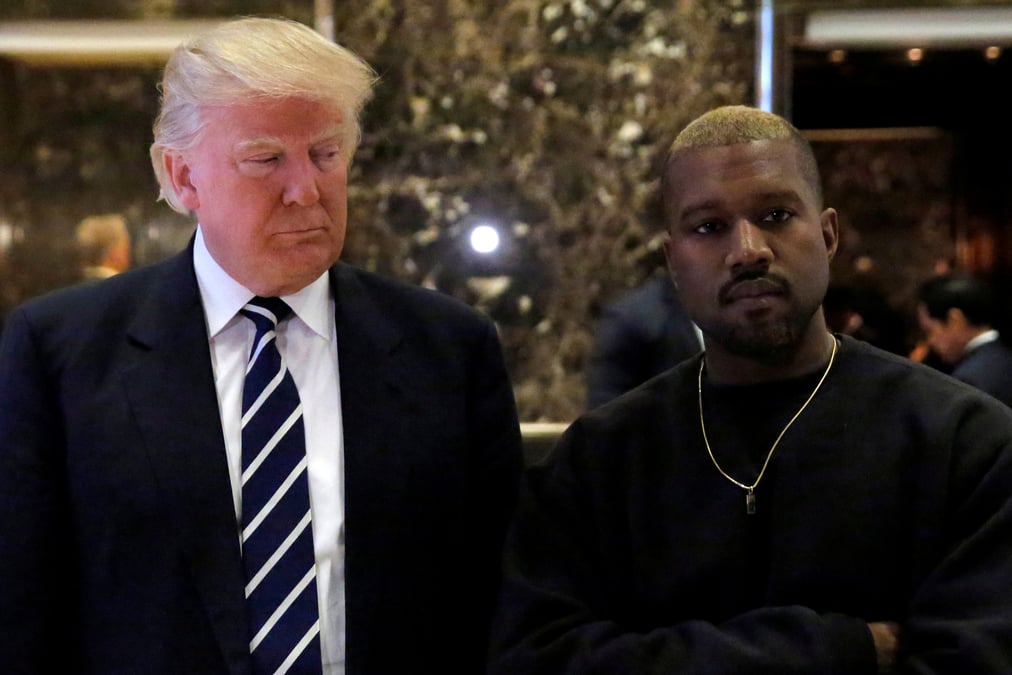 Le rappeur kanye west loue trump, estime que l'esclavage a ete un choix