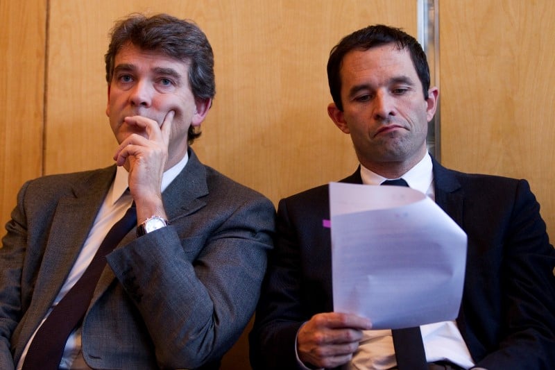 Hamon determine face a montebourg