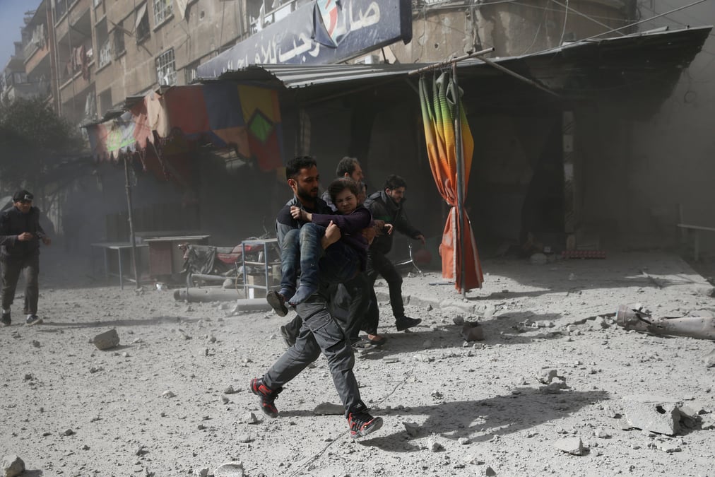 La france demande l'arret des bombardements en syrie