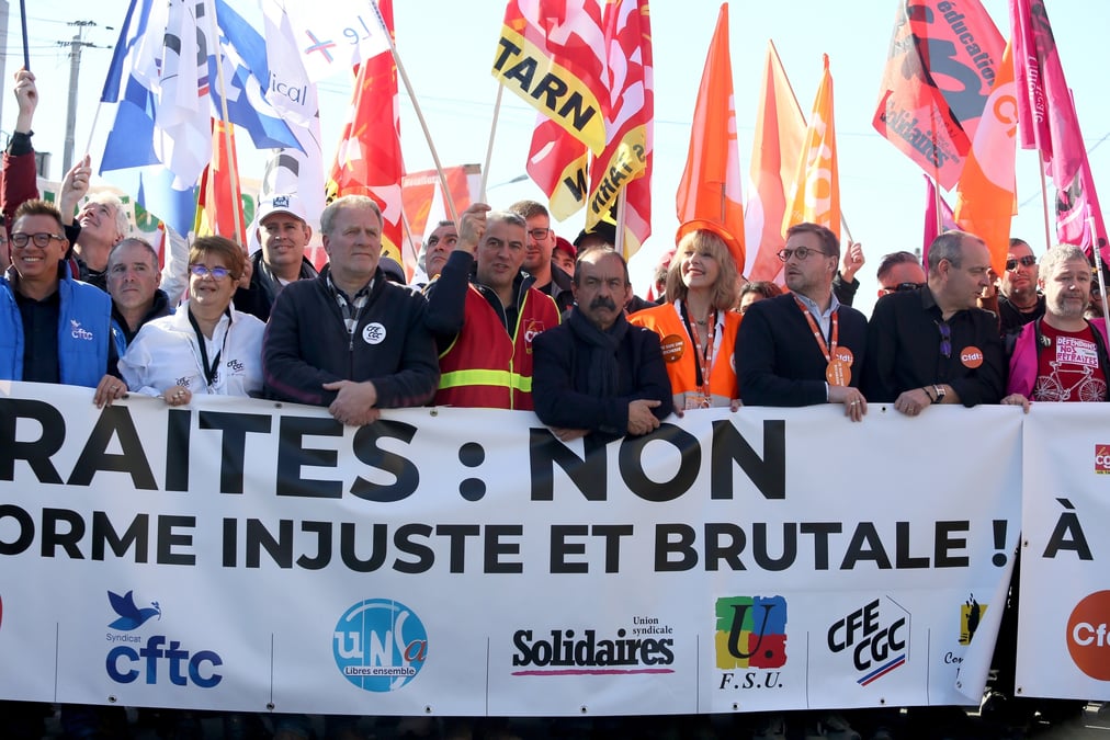 Albi, manif, intersyndicale, réforme des retraites, CGT, CFDT, CFE-CGC