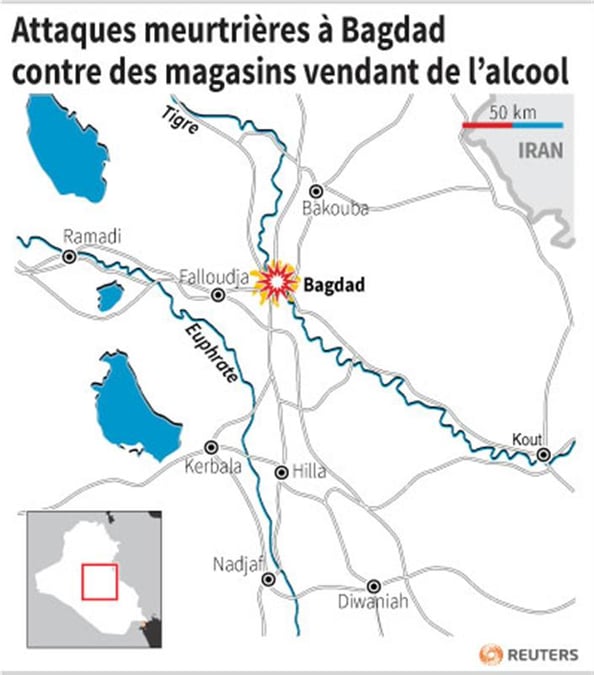 Des magasins vendant de l'alcool attaqués à Bagdad, 9 morts