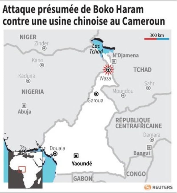Attaque présumée de Boko Haram contre une usine chinoise au Cameroun