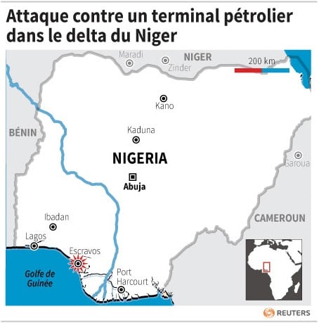 Attaque contre un terminal petrolier dans le delta du niger