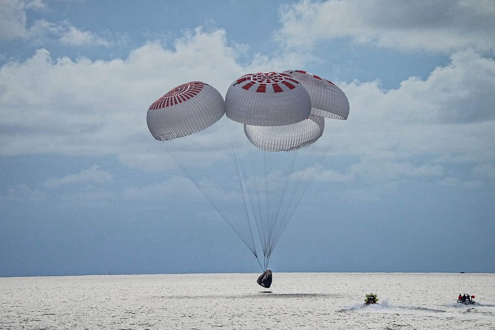 Les quatre passagers de spacex sont de retour sur terre