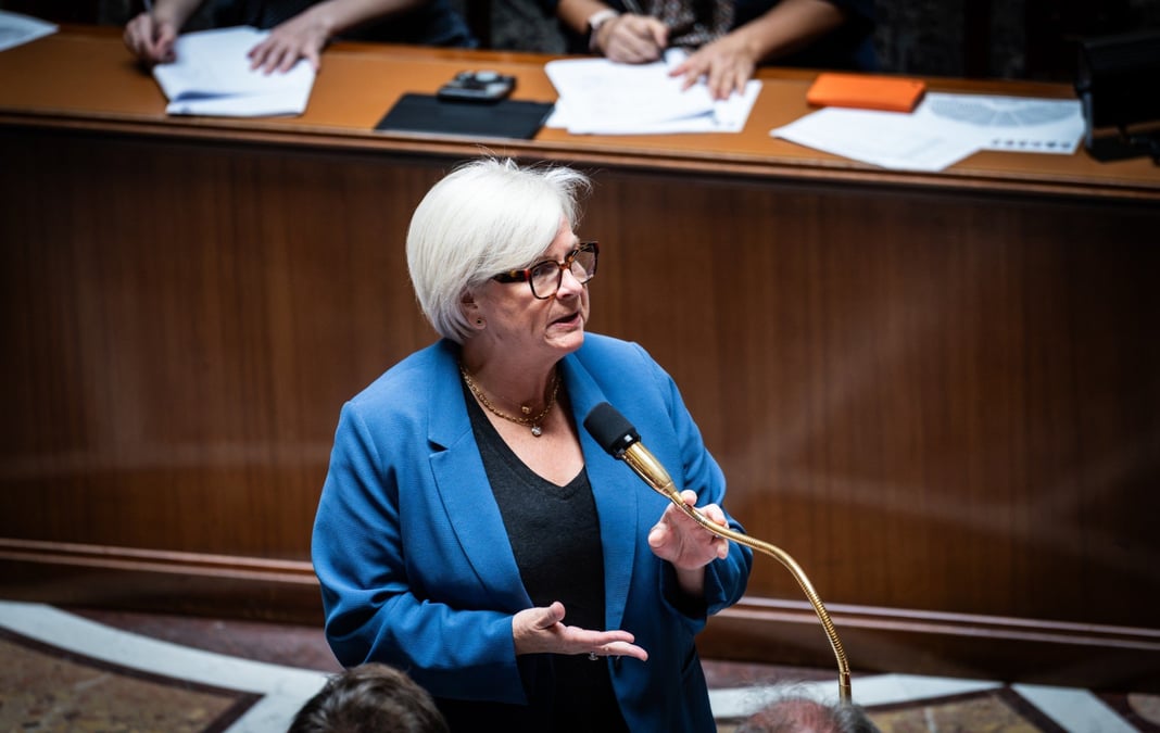 La ministre du Travail, de la Santé, des Solidarités et des Familles de France Catherine Vautrin lors d'une séance de questions au gouvernement à l'Assemblée nationale le 18 juin 2025. (Photo d'illustration).