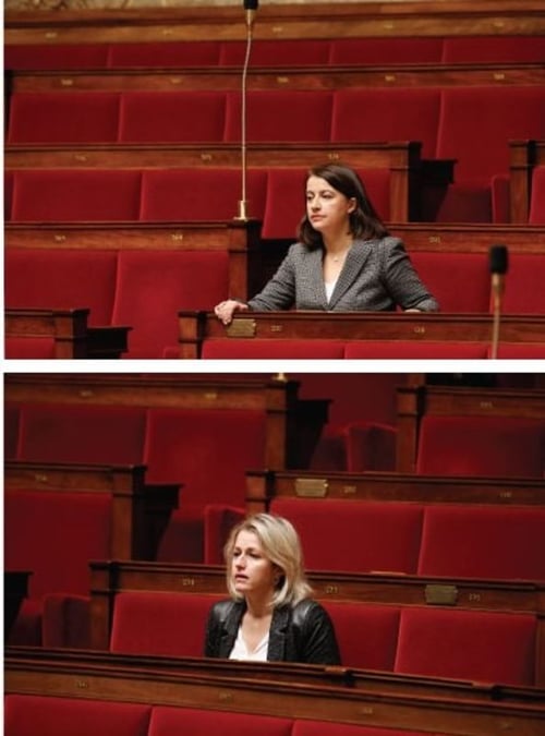 Cecile duflot et barbara pompili, co-presidentes du groupe ecologiste