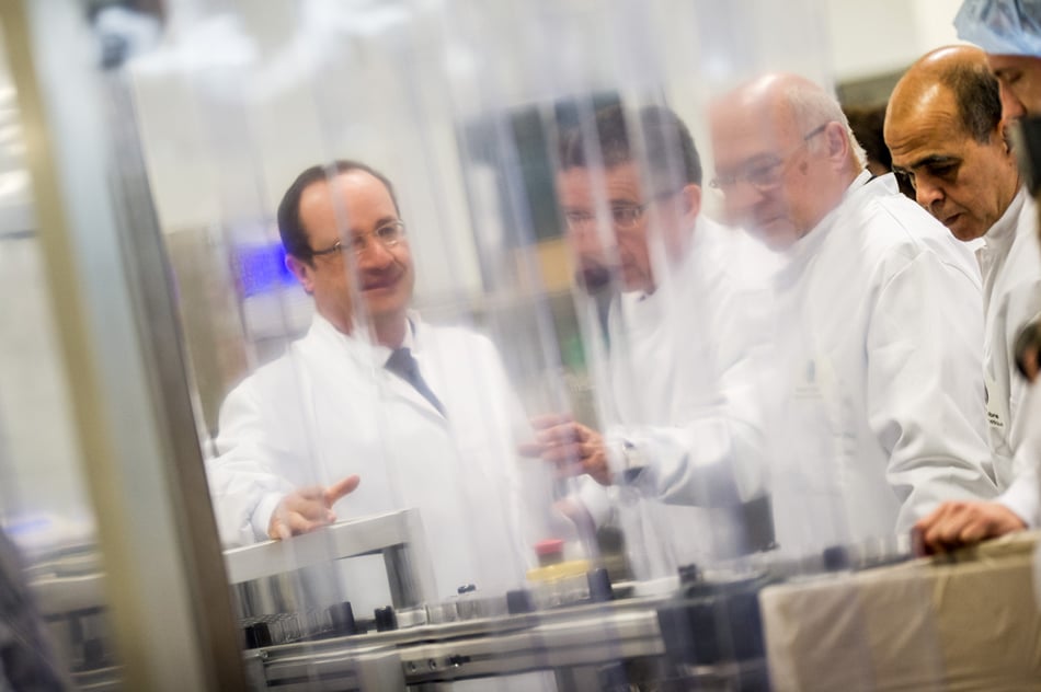 Visite présidentielle dans les Laboratoires Pierre Fabre