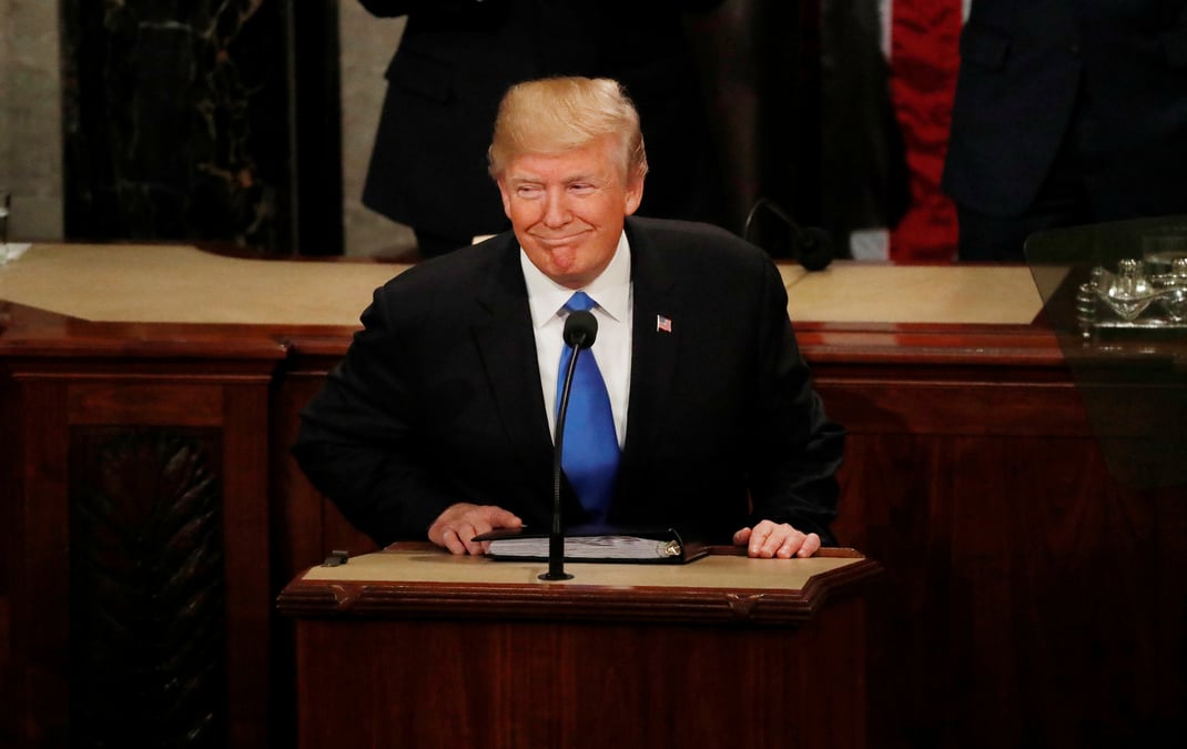 Trump lance un appel a l'unite dans son discours sur l'etat de l'union