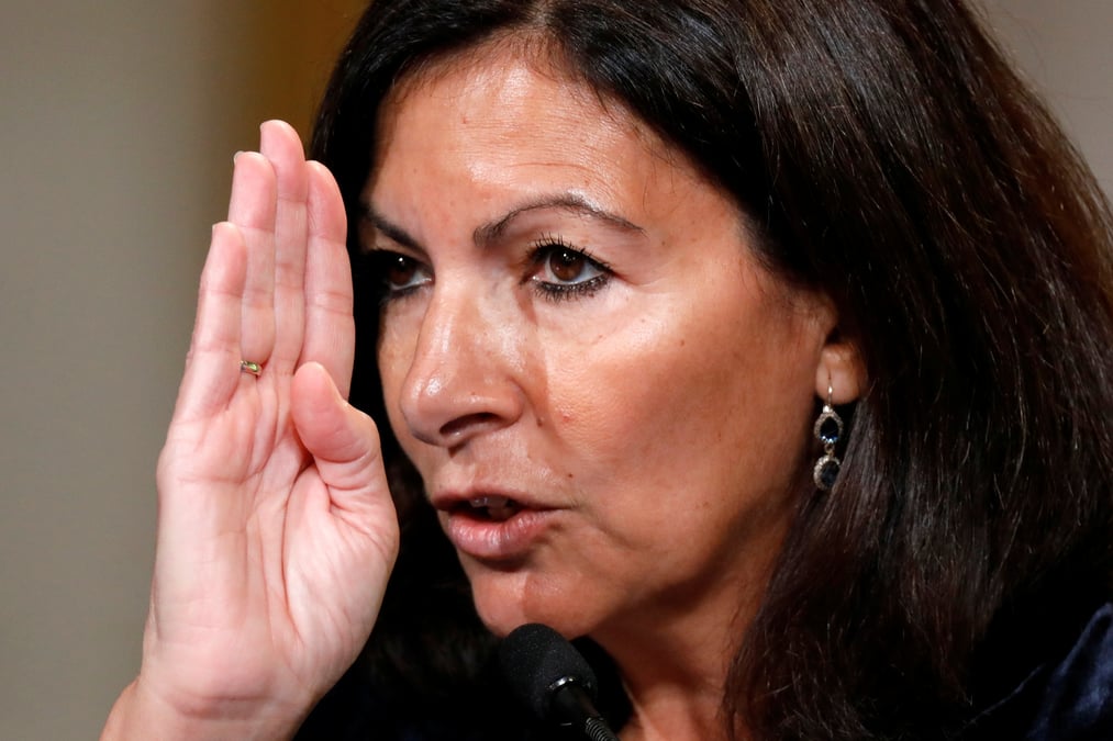 La maire de Paris Anne Hidalgo, lors du Sommet des GovTech, à la mairie de Paris.