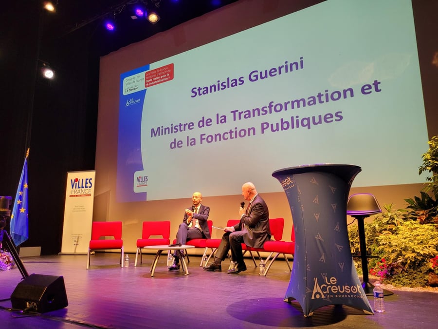 Stanislas Guerini au congrès des Villes de France au Creusot les 6 et 7 juillet.