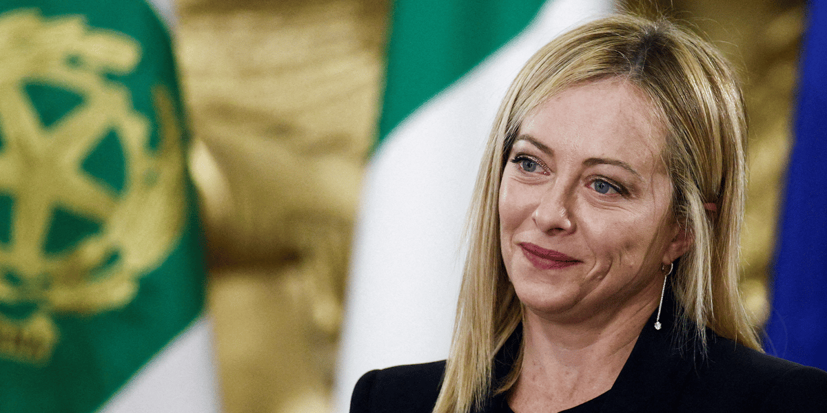 La premiere ministre italienne giorgia meloni lors de la ceremonie de prestation de serment au palais presidentiel a rome