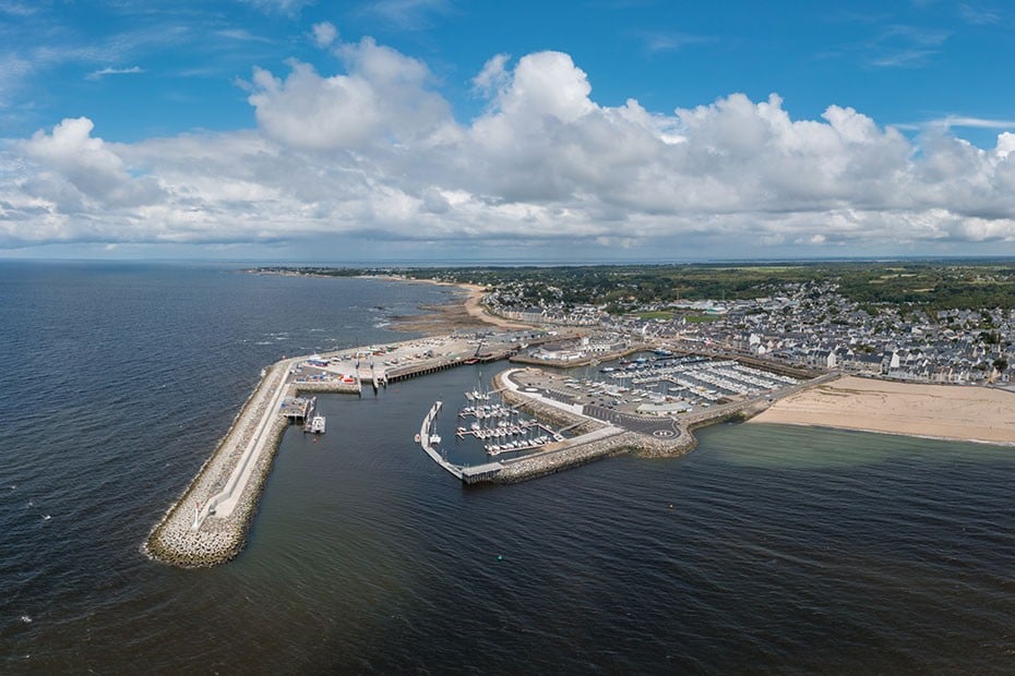 Vue aérienne du port de La Turballe.