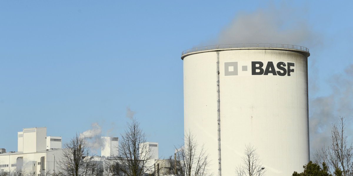 Vue de l'entreprise chimique allemande basf schwarzheide gmbh a schwarzheide, en allemagne