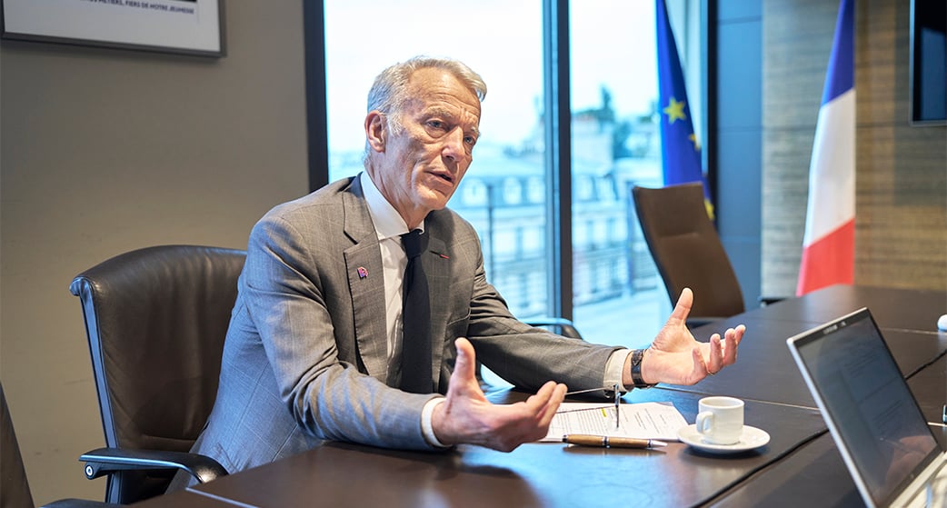 Patrick Martin, jeudi 6 février 2025 au siège du Medef.