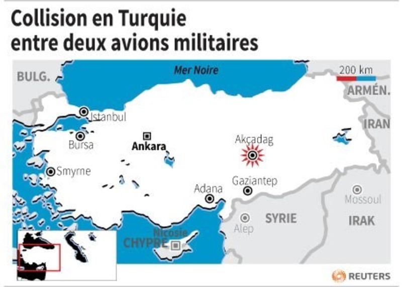 Collision en turquie entre deux avions militaires