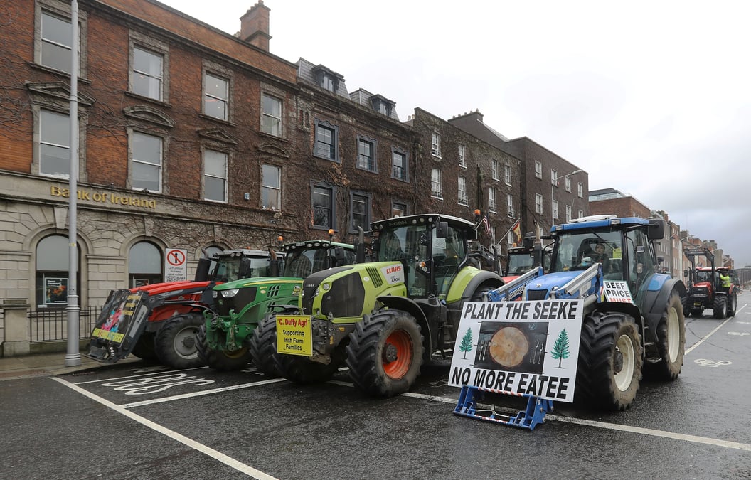 Des agriculteurs paralysent en partie le centre de dublin