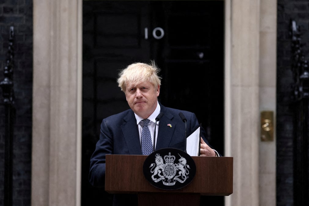 L'ancien premier ministre britannique boris johnson