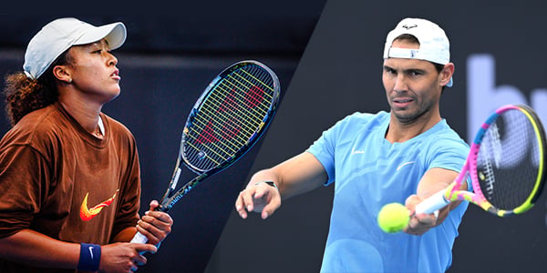 Naomi Osaka et Rafael Nadal.