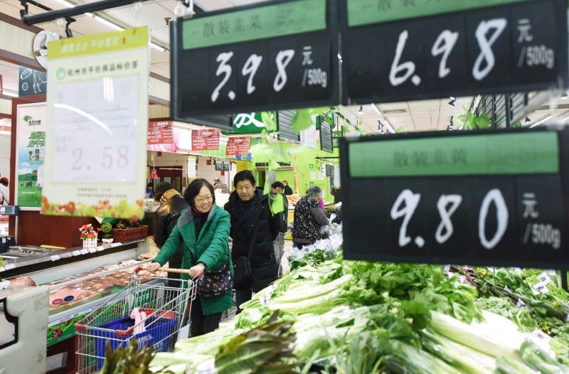 Chine: l'inflation ralentit plus que prevu en mars