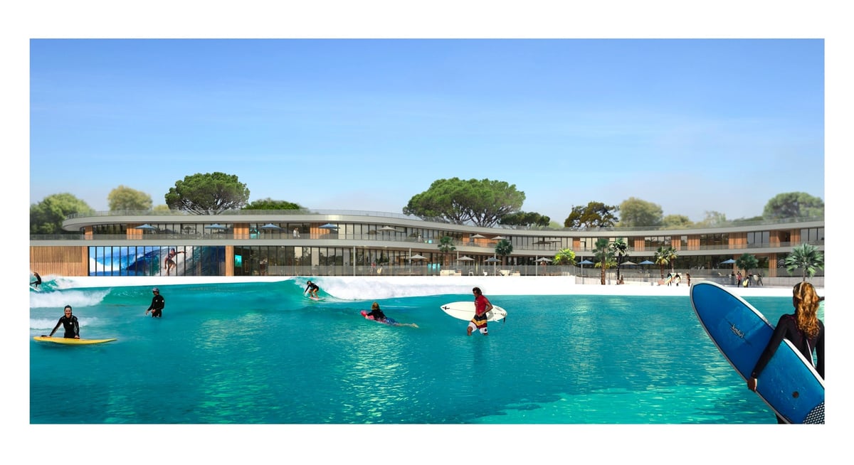 Esquisse du projet de Surf Park de Canéjan, au sud de Bordeaux.