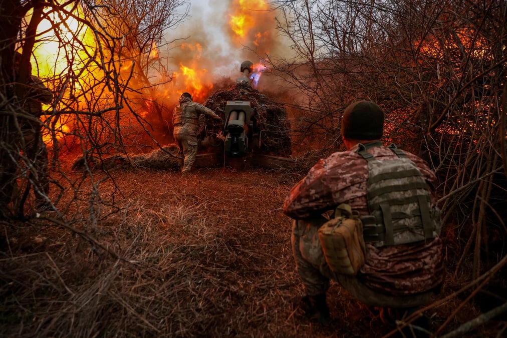 Ligne de front ukrainienne, dans la region de kherson