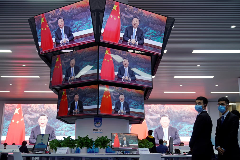 Xi jinping s'engage a importer davantage, la chine en passe de devenir un "marche mondial"