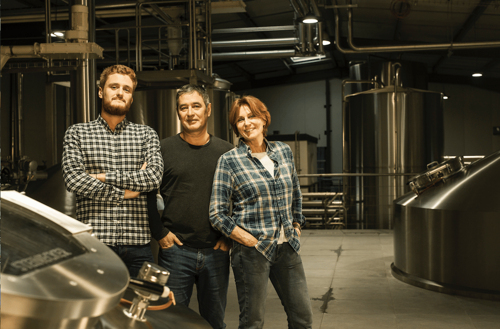 Hugo, Dominique et Armelle Sialelli, fondateurs de la brasserie Pietra.