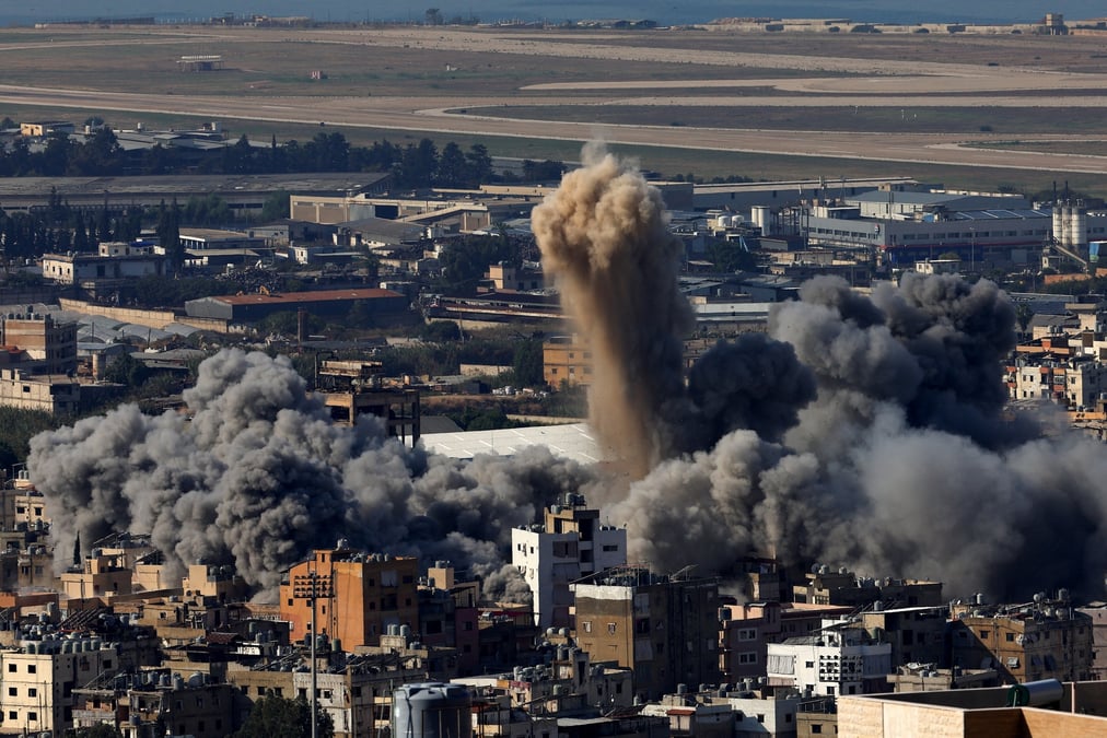 Consequences d'une frappe israelienne a beyrouth, en liban