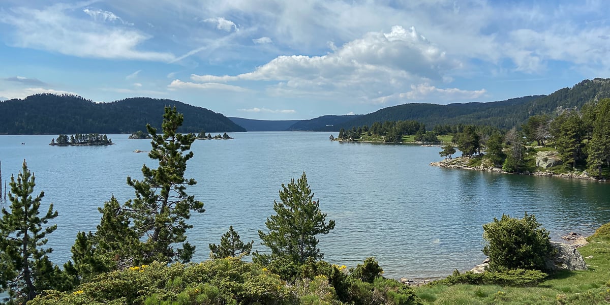 Le réservoir du barrage des Bouillouses (Pyrénées-Orientales)