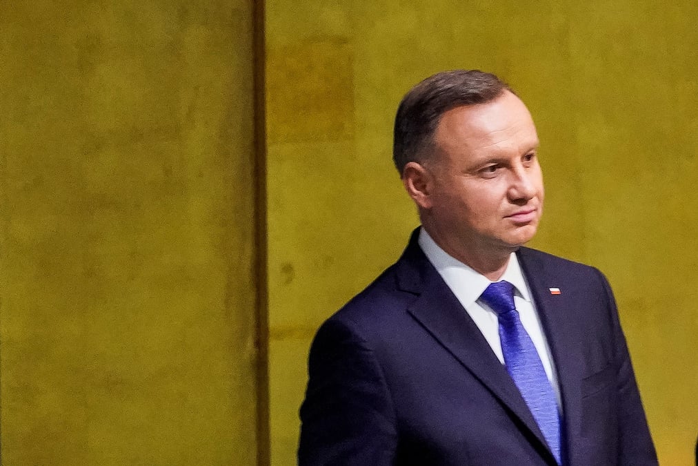 Le president polonais andrzej duda lors de l'assemblee generale des nations unies a new york