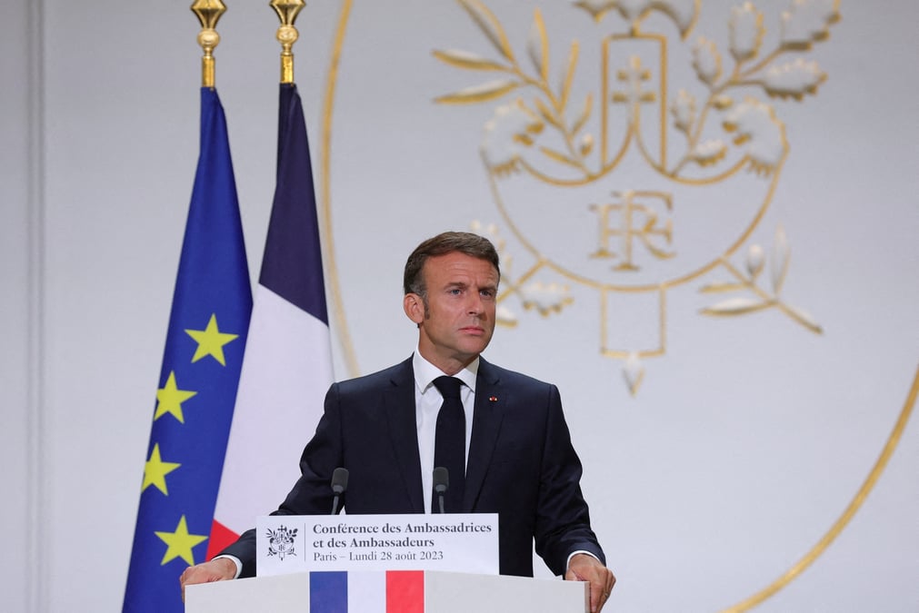 Photo du preseident francais, emmanuel macron