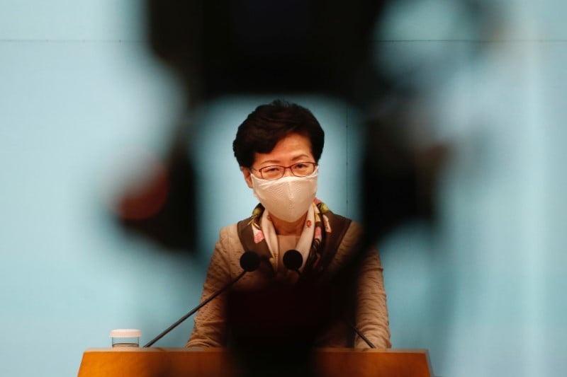Hong kong: carrie lam appelle les opposants a la loi securitaire "ennemis du peuple"