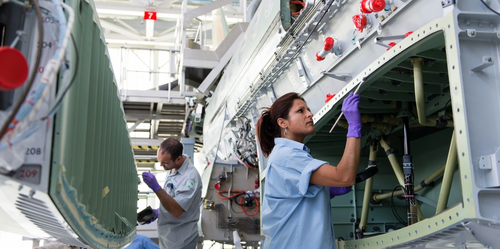 Dans le Sud-Ouest, l'aéronautique est représenté avec les sites de Dassault à Mérignac, comme ici à l'image, ou d'Airbus à Toulouse.
