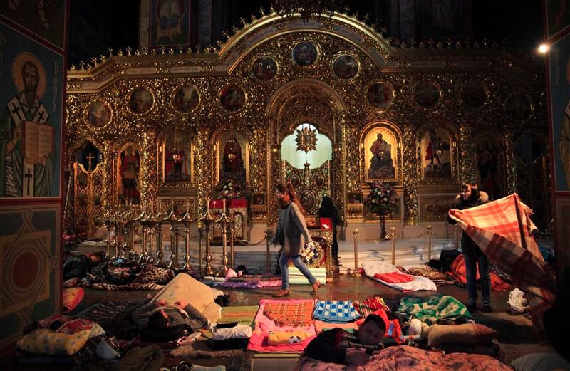 Le monastère Saint-Michel de Kiev, havre pour les manifestants