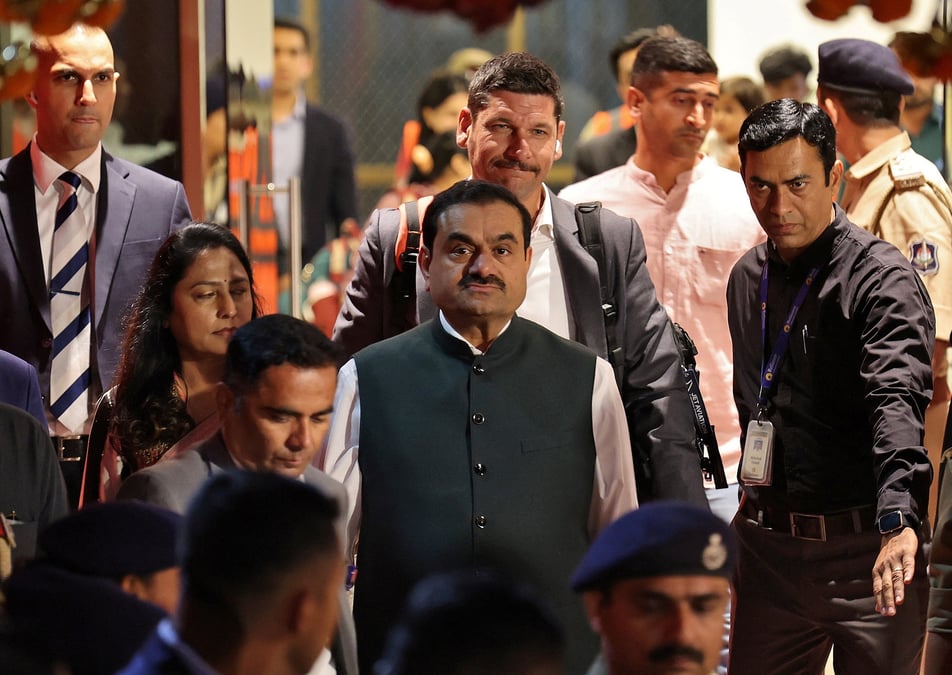 Le president du groupe adani, gautam adani, lors des celebrations pre-nuptiales d'anant ambani et de radhika merchant en inde