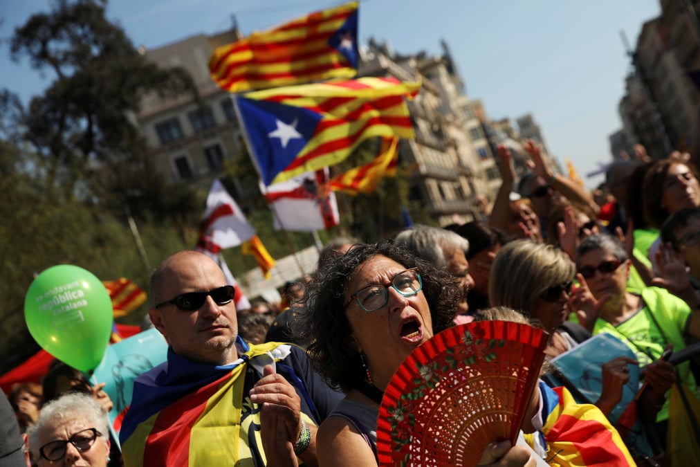 Manifestations en catalogne pour le referendum de dimanche prochain
