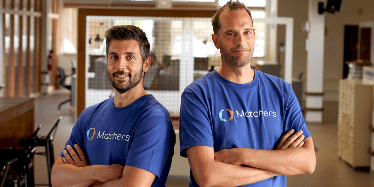 Jean-Marie Dupré et Stéphane Silvi, fondateurs de Matchers en 2019, à Montpellier.