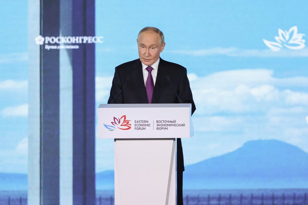 Le president russe vladimir poutine lors du forum economique oriental a vladivostok