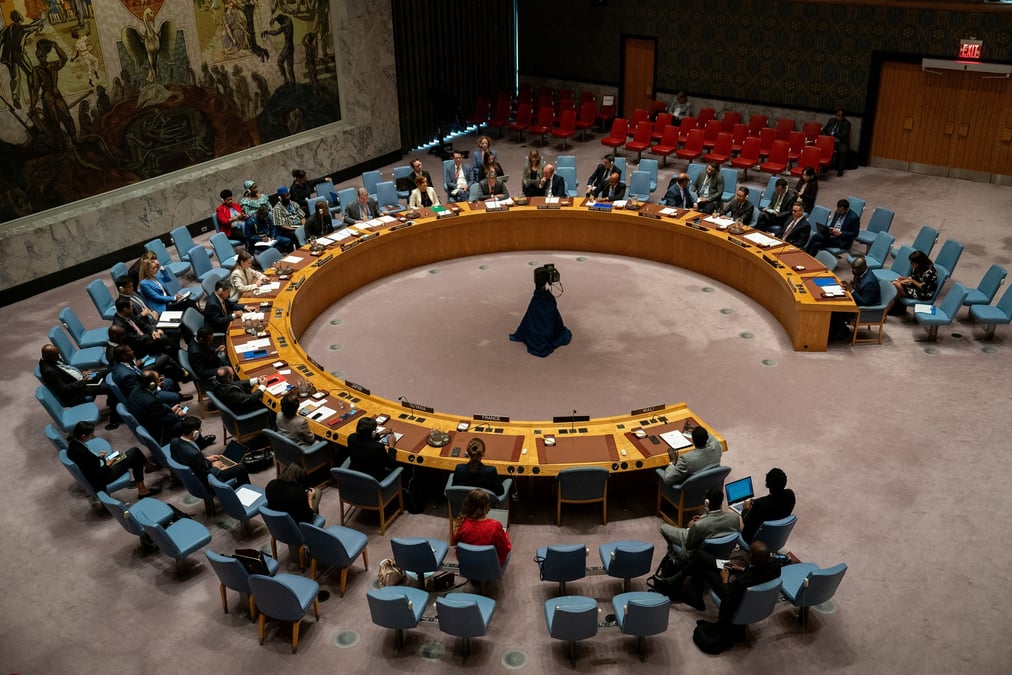 Une reunion au conseil de securite des nations unies