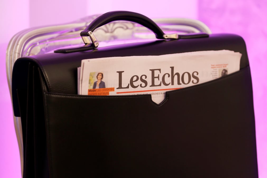 Photo d'un numero du journal les echos