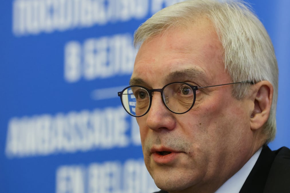 Photo d'archives : le vice-ministre russe des affaires etrangeres, alexander grushko, tient une conference de presse a bruxelles