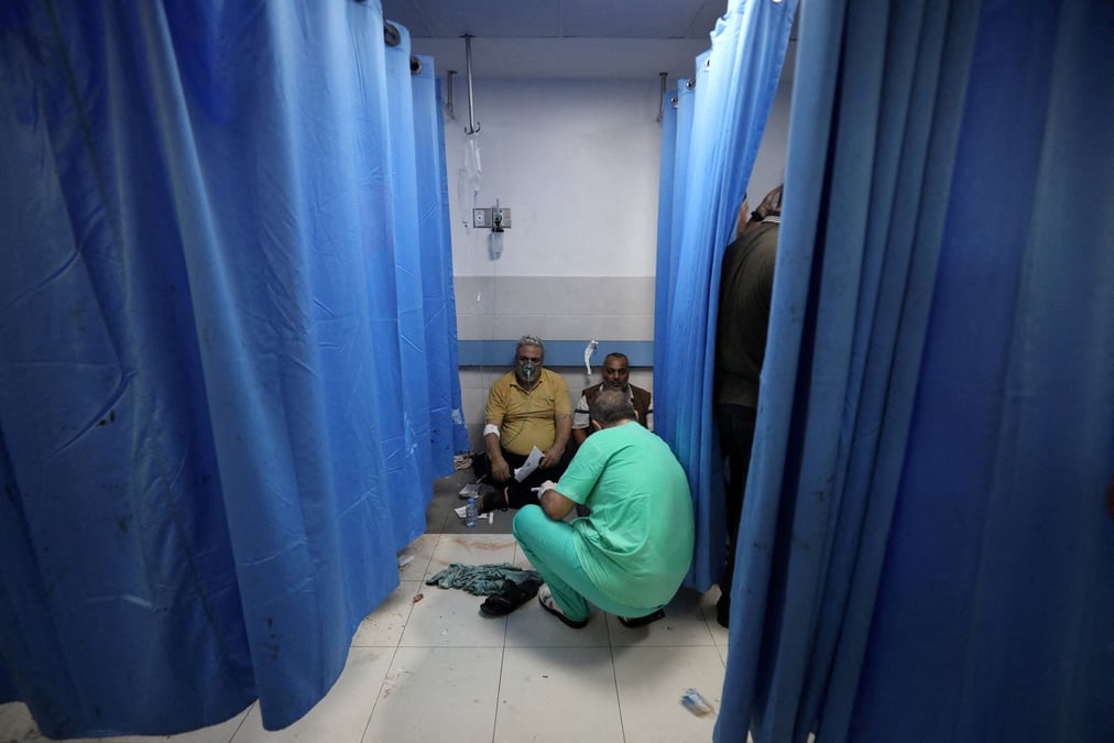Des patients a l'hopital al shifa de gaza